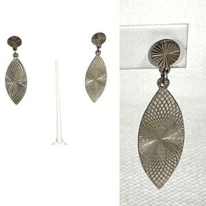925 silver dangle post leaf shaped earrings.